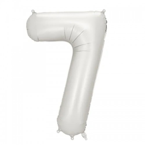 Balão Número 7 Prateado Mate